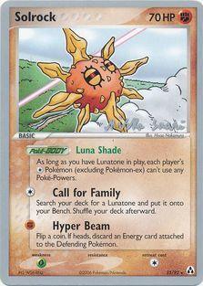 25, Fighting, Grass[x2], Normal, Rare, World Championships 2006 Solrock (25/92) (Suns & Moons - Miska Saari) [World Championships 2006] - Trading Card World