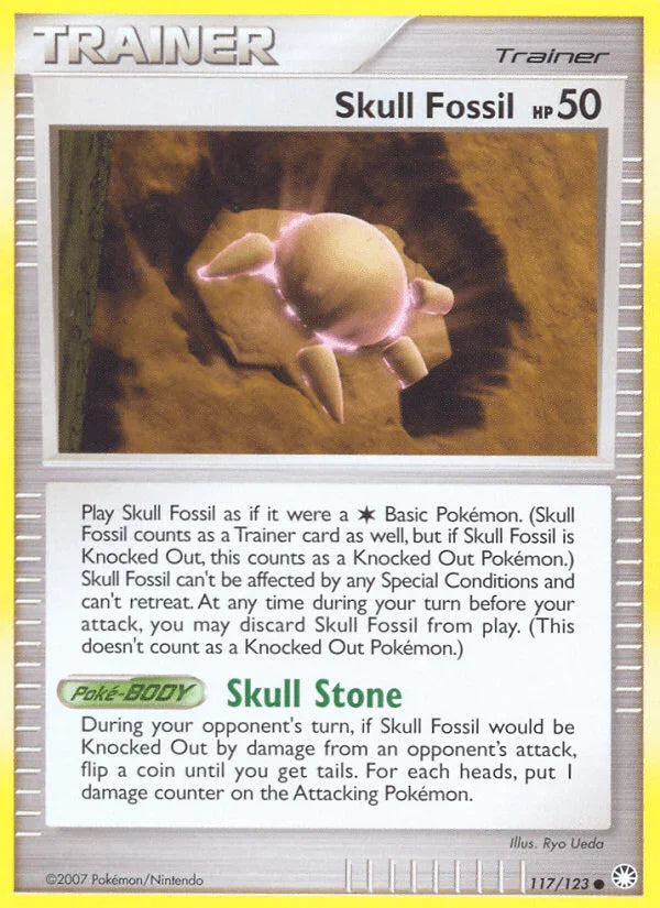 117, Common, Diamond & Pearl: Mysterious Treasures, Item, Normal, Reverse Holofoil Skull Fossil (117/123) [Diamond & Pearl: Mysterious Treasures] - Trading Card World