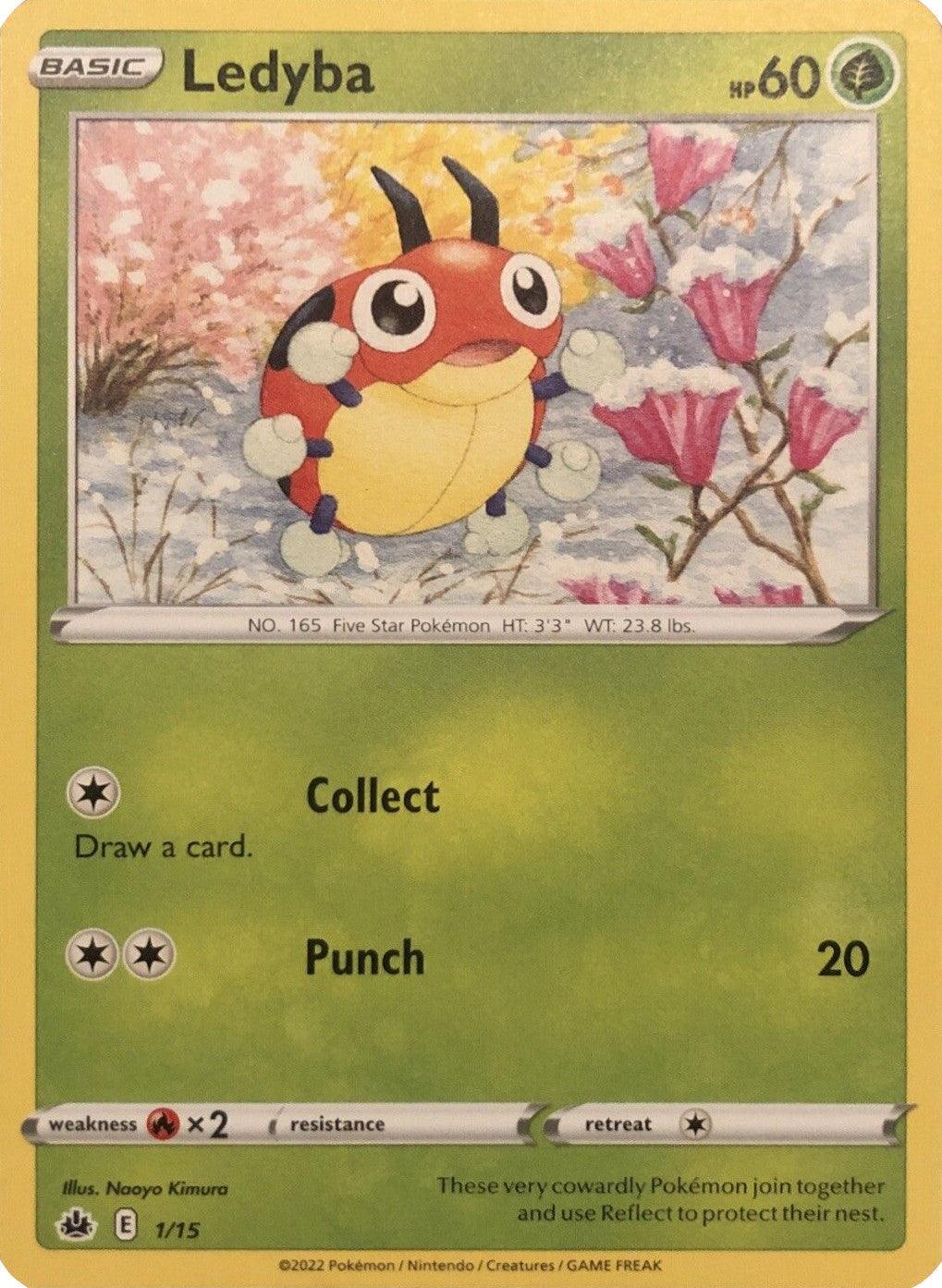 Fire [x2], Grass, McDonald's Promos: Match Battle, Normal, Promo Ledyba (1/15) [McDonald's Promos: Match Battle] - Trading Card World