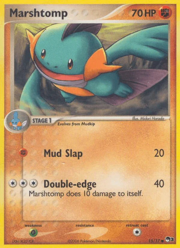 15, Common, Fighting, Grass[×2], Normal, POP Series 3 Marshtomp (15/17) [POP Series 3] - Trading Card World