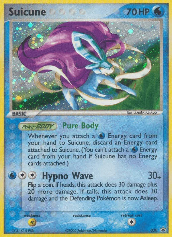 030, Black Star Promo, Holofoil, Lightning[×2], Nintendo: Black Star Promos, Water Suicune (030) [Nintendo: Black Star Promos] - Trading Card World