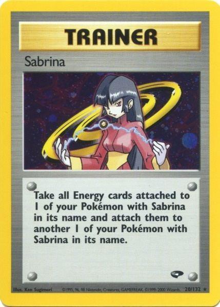 20, Gym Challenge Unlimited, Holo Rare, Holofoil, Trainer Sabrina (20/132) [Gym Challenge Unlimited] - Trading Card World