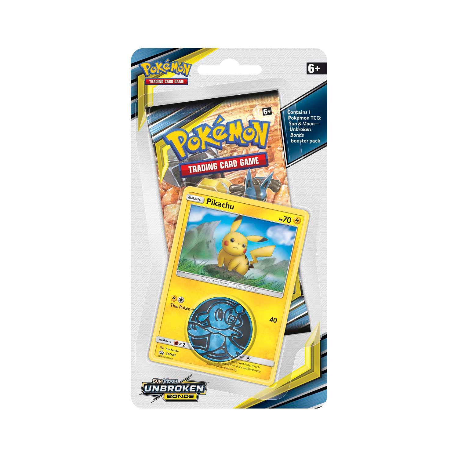 Booster Pack, Pokémon, Sun & Moon: Unbroken Bonds Sun & Moon: Unbroken Bonds - Single Pack Blister (Pikachu) - Trading Card World