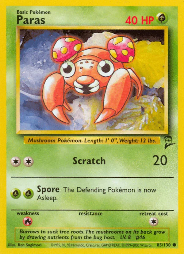 85, Base Set 2, Common, Fire[×2], Grass, Normal Paras (85/130) [Base Set 2] - Trading Card World