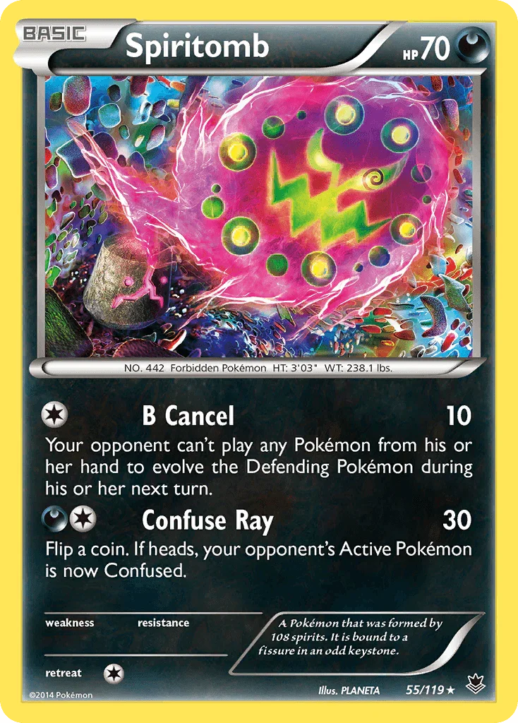 55, Darkness, Normal, Rare, Reverse Holofoil, XY: Phantom Forces Spiritomb (55/119) [XY: Phantom Forces] - Trading Card World