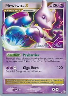 144, Normal, Psychic, Psychic[×2], Rare, World Championships 2009 Mewtwo LV.X (144/146) (Stallgon - David Cohen) [World Championships 2009] - Trading Card World