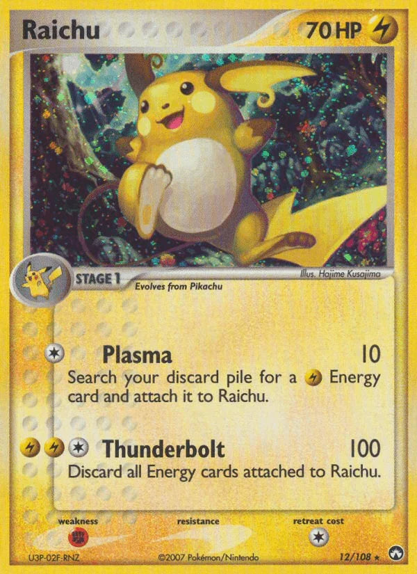 12, EX: Power Keepers, Fighting[×2], Holo Rare, Holofoil, Lightning Raichu (12/108) [EX: Power Keepers] - Trading Card World