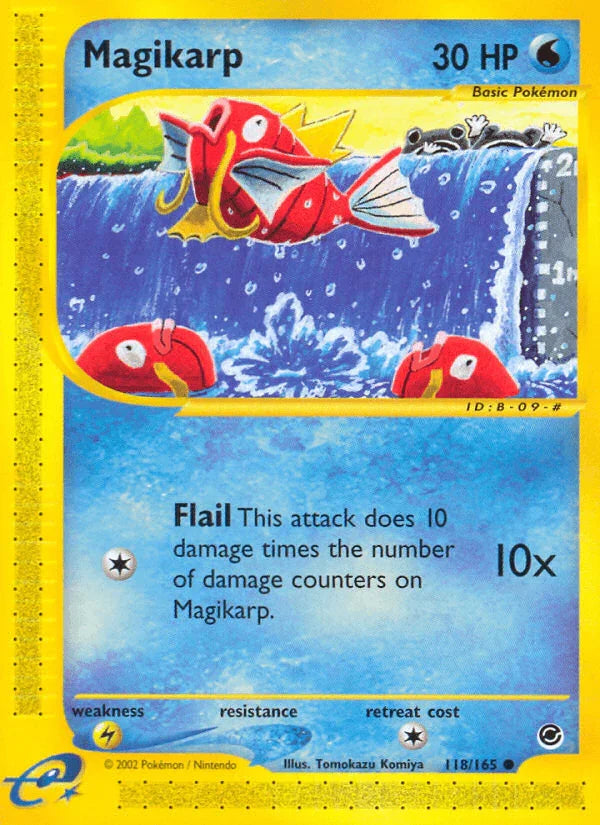 118, Common, Expedition: Base Set, Lightning[×2], Normal, Reverse Holofoil, Water Magikarp (118/165) [Expedition: Base Set] - Trading Card World