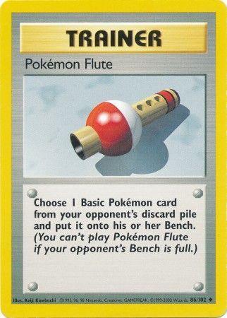 86, Base Set Unlimited, Normal, Trainer, Uncommon Pokemon Flute (86/102) [Base Set Unlimited] - Trading Card World