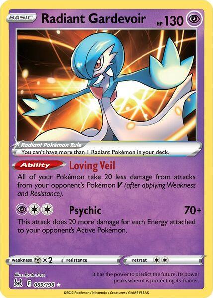 069, Holofoil, Metal [x2], Prize Pack Series Three, Psychic, Radiant Rare Radiant Gardevoir (069/196) [Prize Pack Series Three] - Trading Card World
