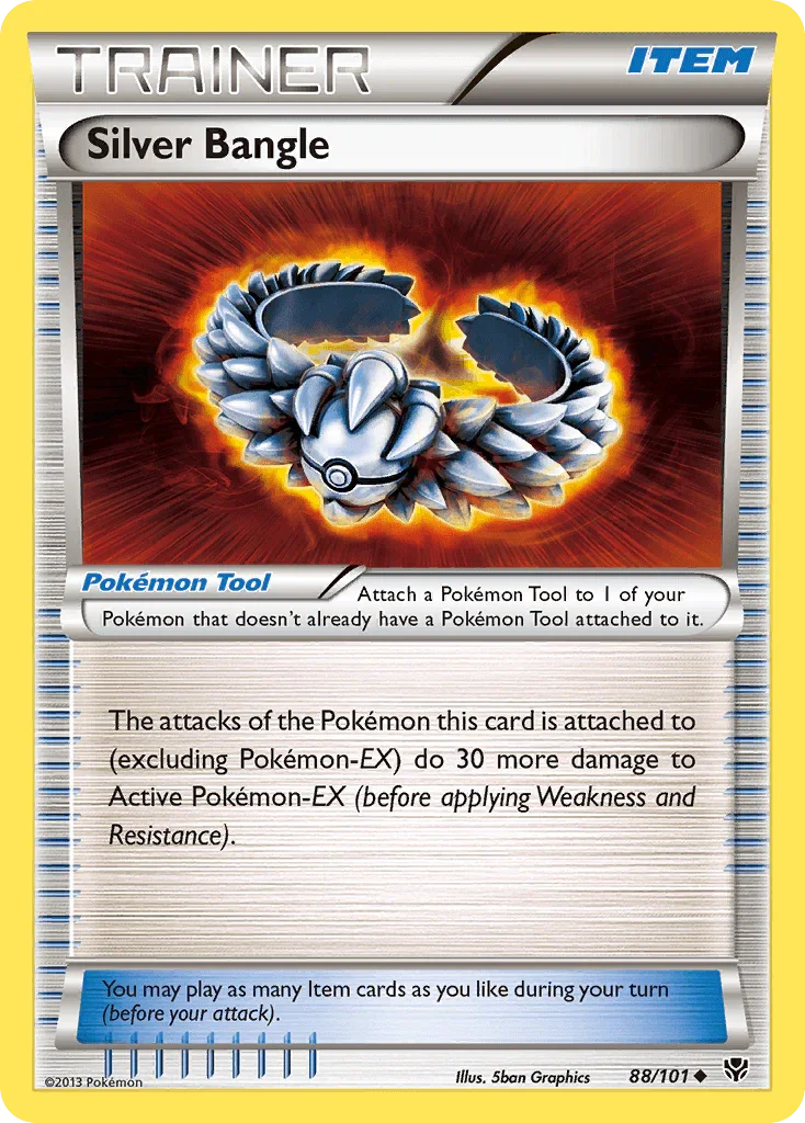 88, Black & White: Plasma Blast, Item, Normal, Reverse Holofoil, Uncommon Silver Bangle (88/101) [Black & White: Plasma Blast] - Trading Card World