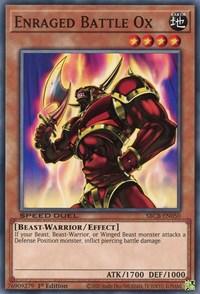 1st Edition, Beast-Warrior, Common, Earth, Effect Monster, Speed Duel: Battle City Box Enraged Battle Ox [SBCB-EN050] Common - Trading Card World