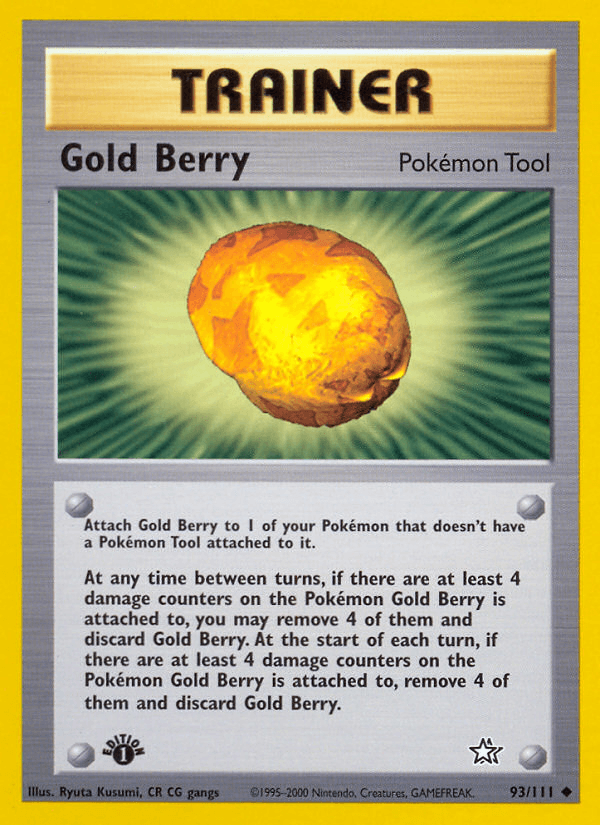 1st Edition Normal, 93, Item, Neo Genesis 1st Edition, Uncommon Gold Berry (93/111) [Neo Genesis 1st Edition] - Trading Card World