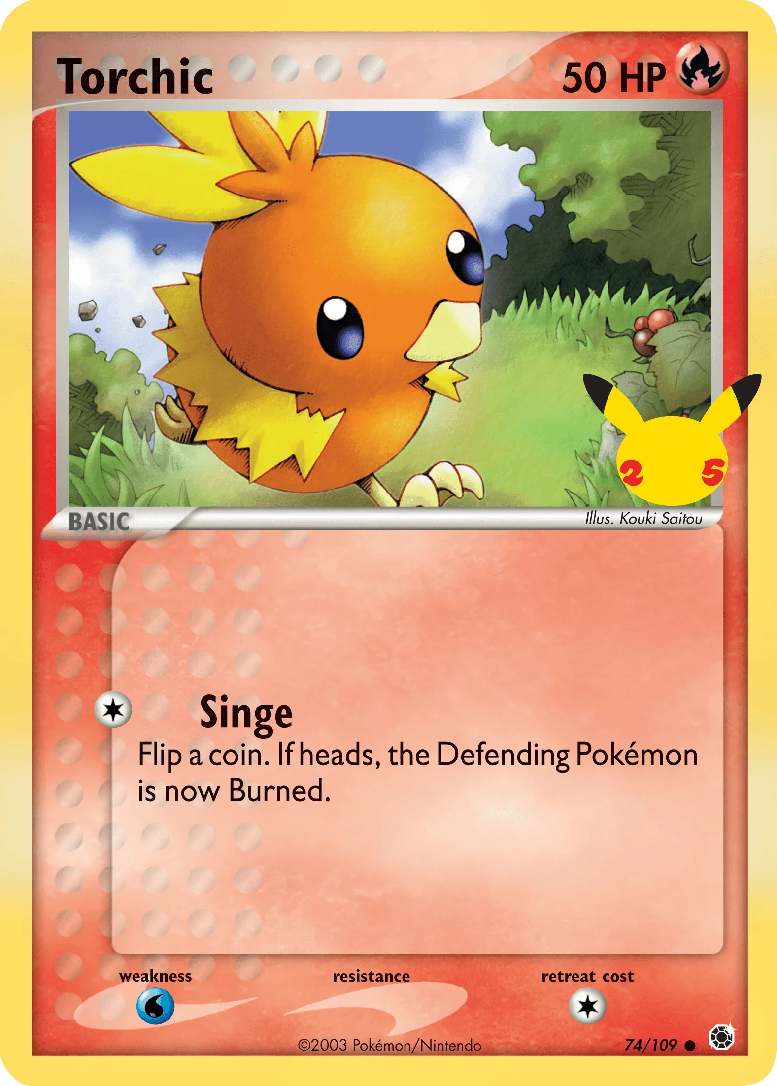 74, Fire, First Partner Pack, Normal, Promo, Water Torchic (74/109) [First Partner Pack] - Trading Card World