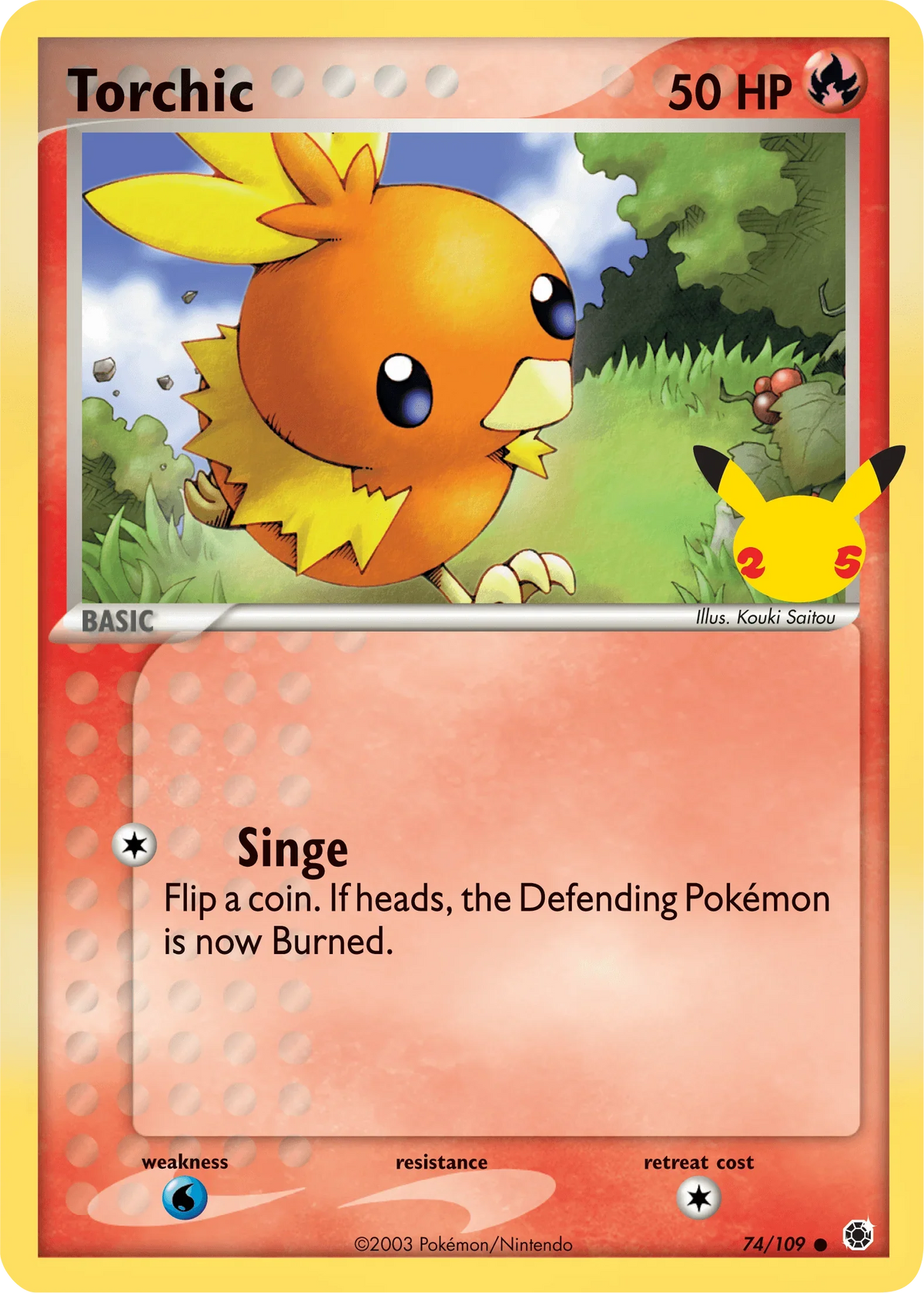 74, Fire, First Partner Pack, Normal, Promo, Water Torchic (74/109) [First Partner Pack] - Trading Card World