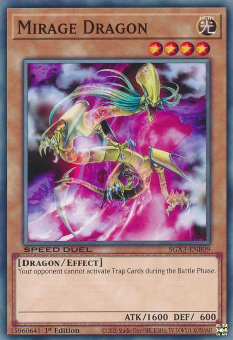 1st Edition, Common, Dragon, Effect Monster, Light, Speed Duel GX: Duelists of Shadows Mirage Dragon [SGX3-ENB09] Common - Trading Card World