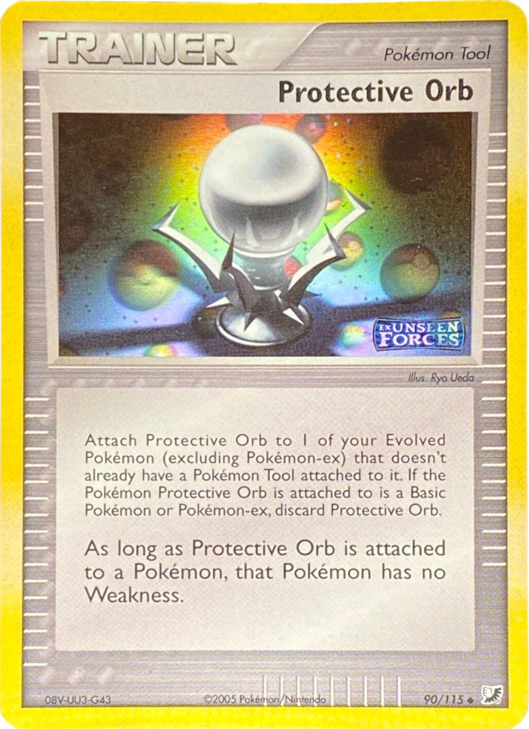 90, EX: Unseen Forces, Item, Reverse Holofoil, Uncommon Protective Orb (90/115) (Stamped) [EX: Unseen Forces] - Trading Card World