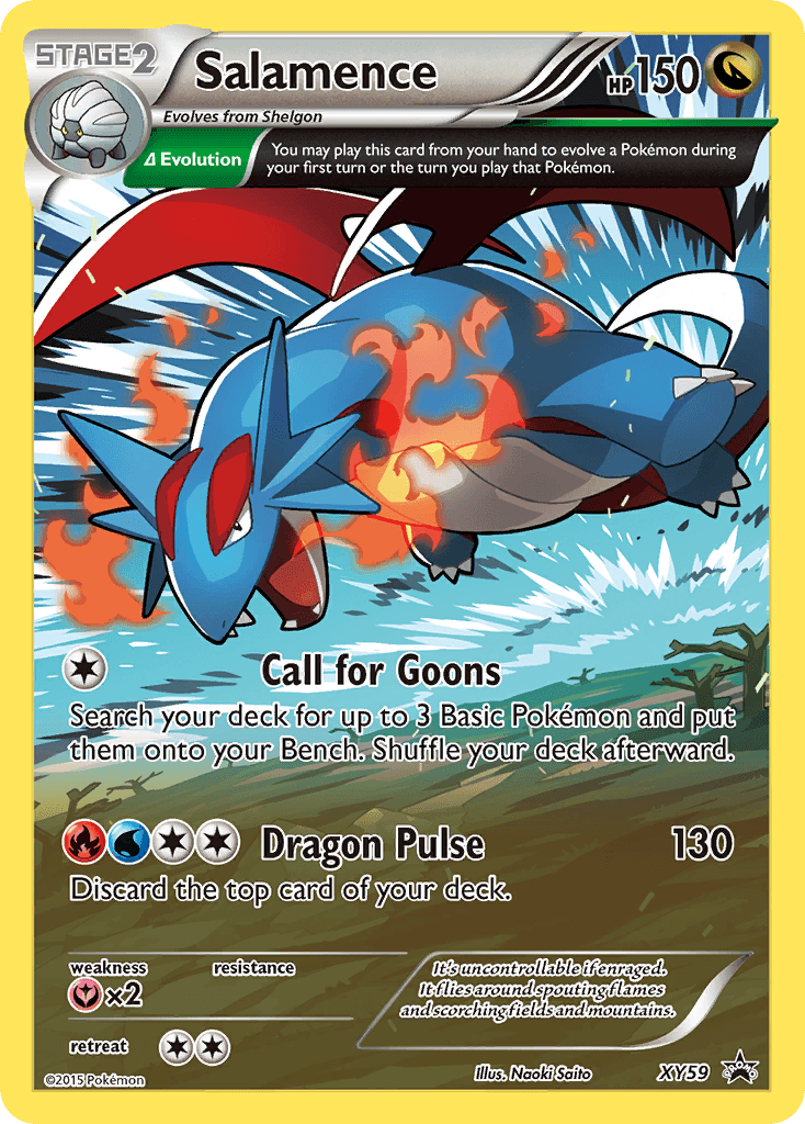 Dragon, Fairy[×2], Holofoil, Promo, XY59, XY: Black Star Promos Salamence (XY59) [XY: Black Star Promos] - Trading Card World