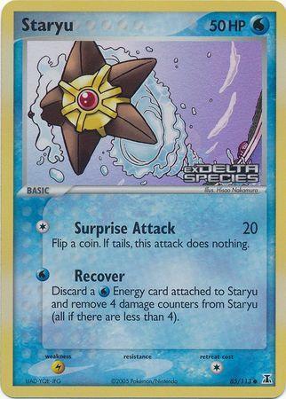 85, Common, EX: Delta Species, Lightning[×2], Reverse Holofoil, Water Staryu (85/113) (Stamped) [EX: Delta Species] - Trading Card World