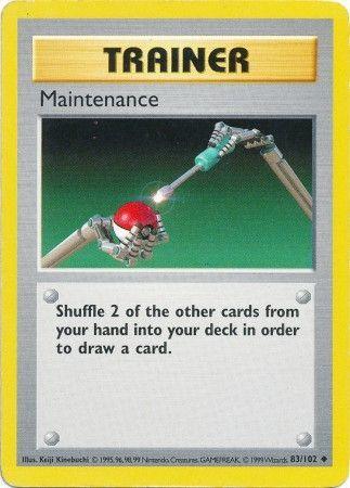 83, Base Set Shadowless Unlimited, Normal, Trainer, Uncommon Maintenance (83/102) [Base Set Shadowless Unlimited] - Trading Card World
