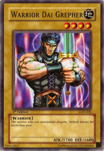 1st Edition, Common, Earth, Legacy of Darkness, Normal Monster, Unlimited, Warrior Warrior Dai Grepher [LOD-020] Common - Trading Card World