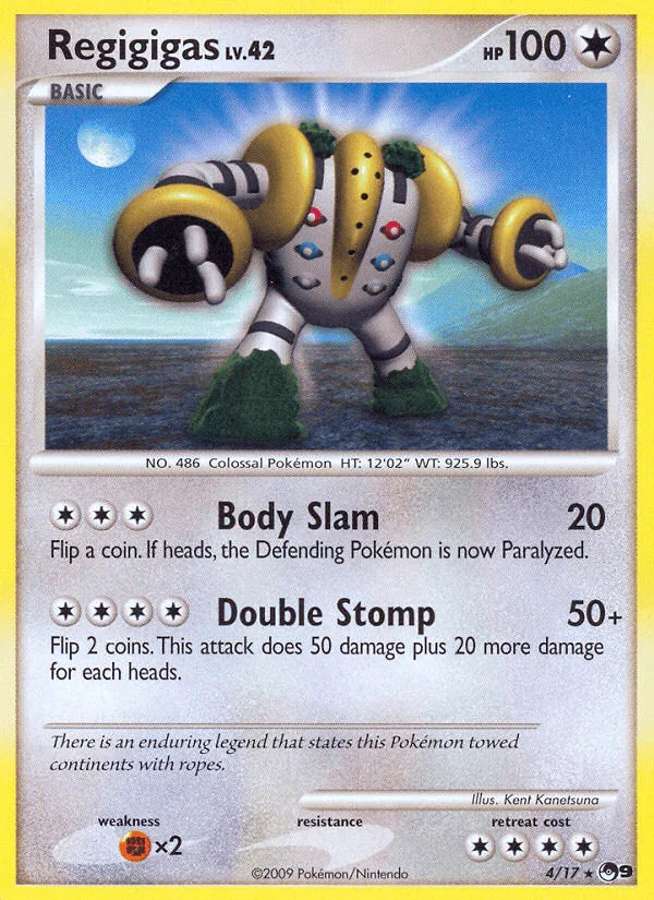 Colorless, Fighting[×2], Holofoil, Normal, POP Series 9, Rare Regigigas (4/17) [POP Series 9] - Trading Card World