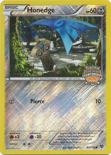 83, Fire [x2], Metal, Promo, Psychic [-20], Reverse Holofoil, XY: Base Set Honedge (83/146) (Regional Championship Promo) (Staff) [XY: Base Set] - Trading Card World