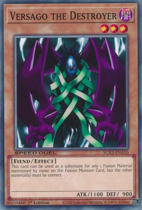 1st Edition, Common, Dark, Effect Monster, Fiend, Speed Duel GX: Duelists of Shadows Versago the Destroyer [SGX3-ENA10] Common - Trading Card World