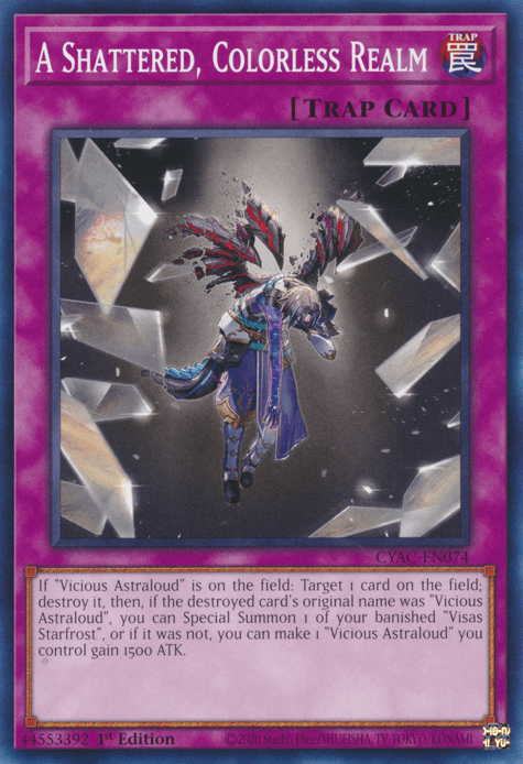 1st Edition, Common, Cyberstorm Access, Normal Trap, Trap A Shattered, Colorless Realm [CYAC-EN074] Common - Trading Card World