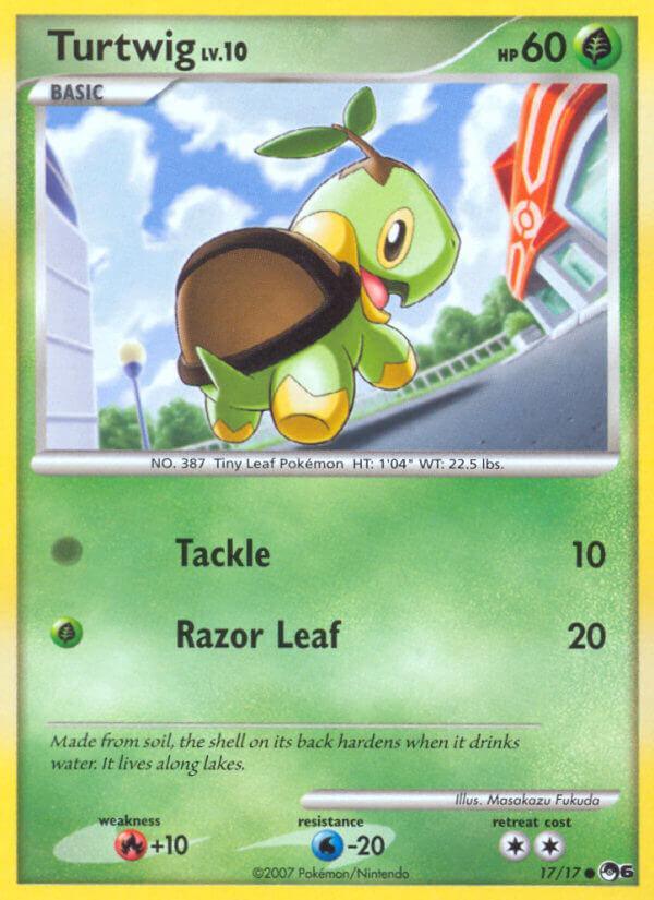 17, Common, Fire[+10], Grass, Holofoil, Normal, POP Series 6, Water[-20] Turtwig (17/17) [POP Series 6] - Trading Card World