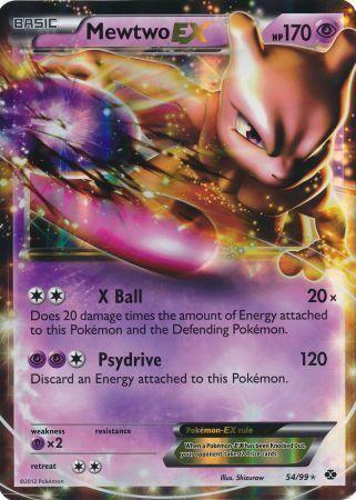 54, Black & White: Next Destinies, Holofoil, Promo, Psychic, Psychic[x2] Mewtwo EX (54/99) (Jumbo Card) [Black & White: Next Destinies] - Trading Card World