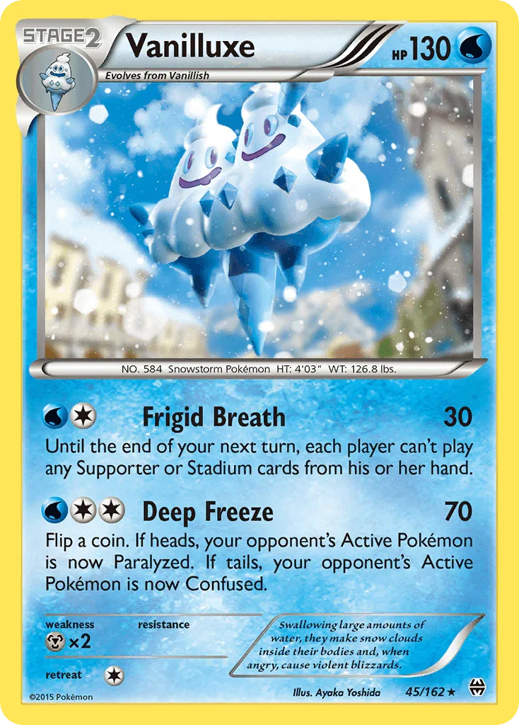 45, Metal[×2], Normal, Rare, Reverse Holofoil, Water, XY: BREAKthrough Vanilluxe (45/162) [XY: BREAKthrough] - Trading Card World
