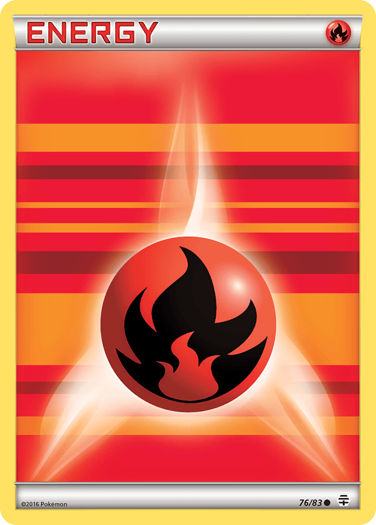 76, Basic Fire Energy, Common, Normal, Reverse Holofoil, XY: Generations Fire Energy (76/83) [XY: Generations] - Trading Card World