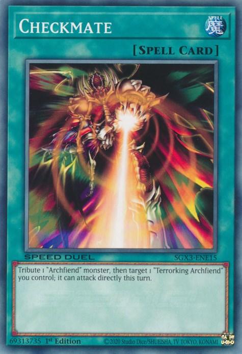 1st Edition, Common, Normal Spell, Speed Duel GX: Duelists of Shadows, Spell Checkmate [SGX3-ENE15] Common - Trading Card World