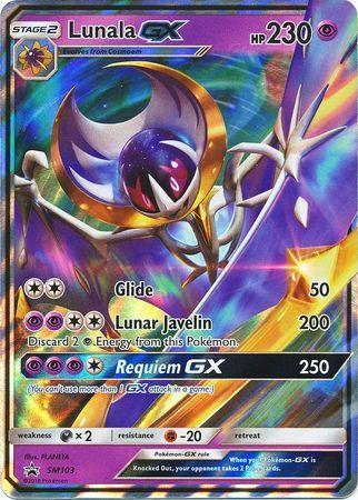 Darkness[x2], Fighting[-20], Holofoil, Promo, Psychic, SM103, Sun & Moon: Black Star Promos Lunala GX (SM103) (Jumbo Card) [Sun & Moon: Black Star Promos] - Trading Card World
