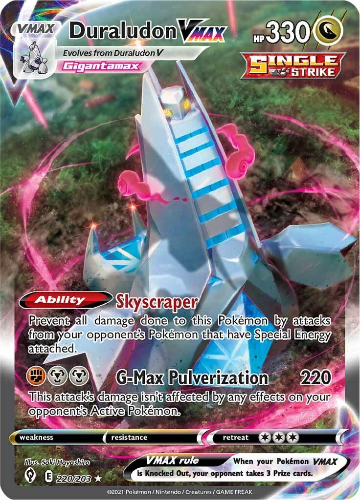 220, Dragon, Holofoil, Secret Rare, Sword & Shield: Evolving Skies Duraludon VMAX (220/203) [Sword & Shield: Evolving Skies] - Trading Card World