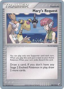 86, Normal, Supporter, Uncommon, World Championships 2006 Mary's Request (86/115) (Suns & Moons - Miska Saari) [World Championships 2006] - Trading Card World
