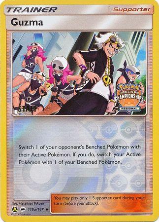 115a, Promo, Reverse Holofoil, Sun & Moon: Burning Shadows, Supporter Guzma (115a/147) (Regional Championship Promo Staff) [Sun & Moon: Burning Shadows] - Trading Card World