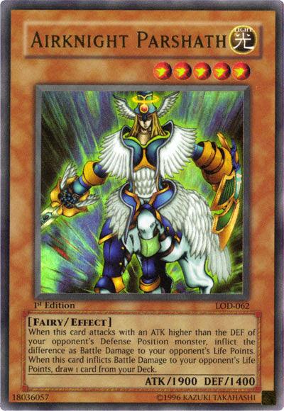 1st Edition, Effect Monster, Fairy, Legacy of Darkness, Light, Ultra Rare, Unlimited Airknight Parshath [LOD-062] Ultra Rare - Trading Card World
