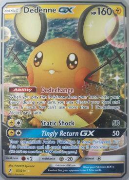 57, Fighting[×2], Lightning, Metal[-20], Normal, Ultra Rare, World Championships 2019 Dedenne GX (57/214) (Pikarom Judge - Haruki Miyamoto) [World Championships 2019] - Trading Card World