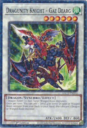 1st Edition, Common, Dragon, Hidden Arsenal: Chapter 1, Synchro/Effect Monster, Wind Dragunity Knight - Gae Dearg (Duel Terminal) [HAC1-EN163] Common - Trading Card World