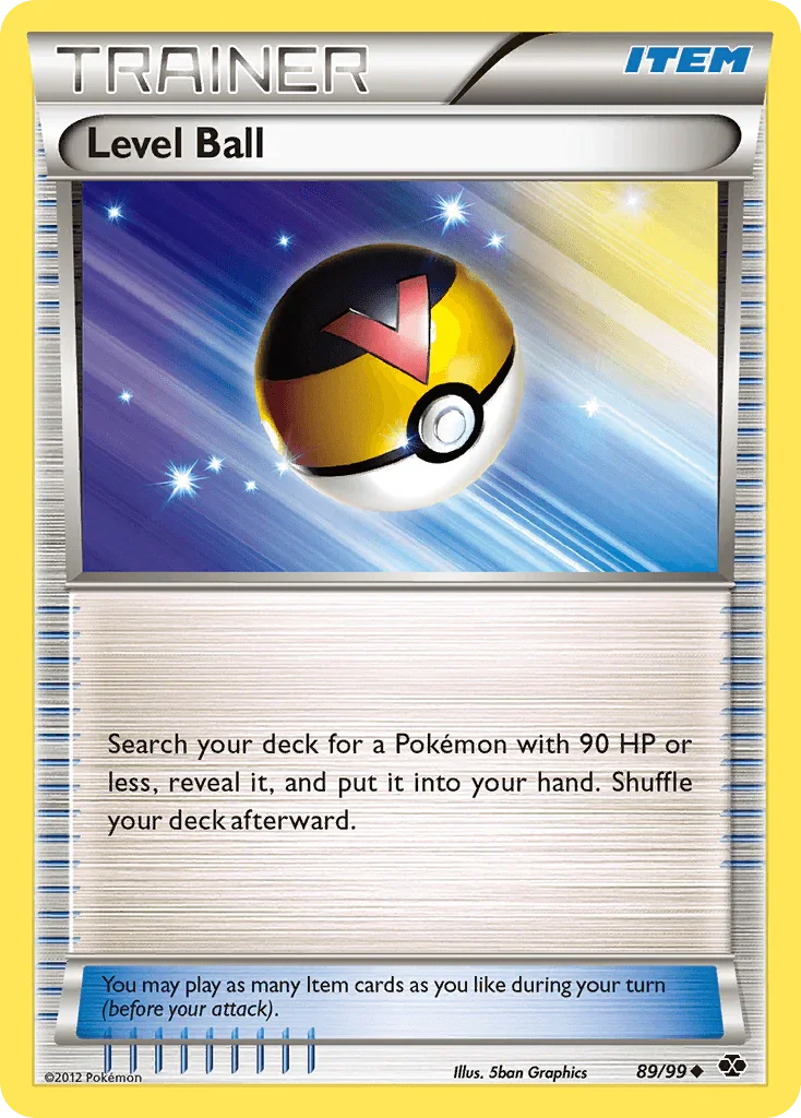 89, Black & White: Next Destinies, Item, Normal, Reverse Holofoil, Uncommon Level Ball (89/99) [Black & White: Next Destinies] - Trading Card World