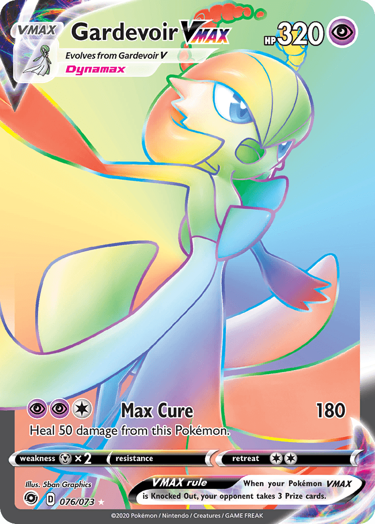 076, Holofoil, Metal[×2], Psychic, Secret Rare, Sword & Shield: Champion's Path Gardevoir VMAX (076/073) [Sword & Shield: Champion's Path] - Trading Card World