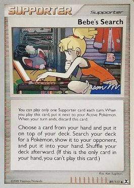 89, Normal, Supporter, Uncommon, World Championships 2009 Bebe's Search (89/111) (Queengar - Jason Martinez) [World Championships 2009] - Trading Card World