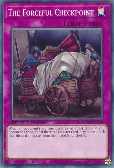1st Edition, Common, Normal Trap, Speed Duel GX: Duelists of Shadows, Trap The Forceful Checkpoint [SGX3-ENC19] Common - Trading Card World