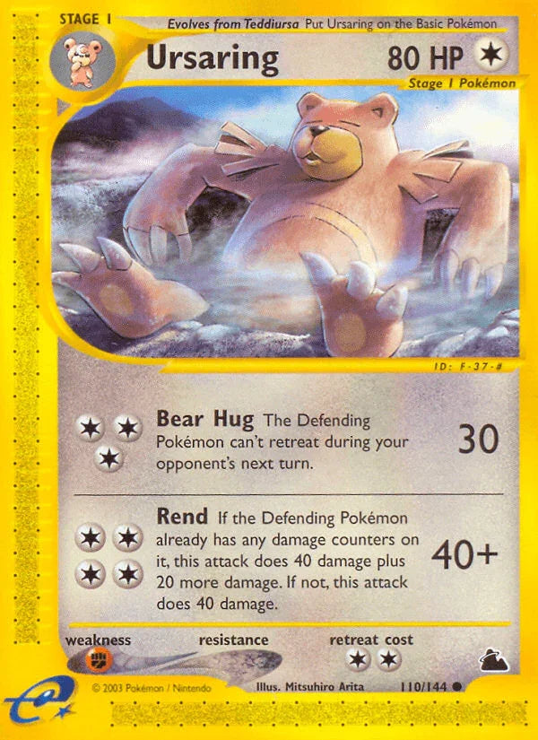 110, Colorless, Common, Fighting[×2], Normal, Reverse Holofoil, Skyridge Ursaring (110/144) [Skyridge] - Trading Card World