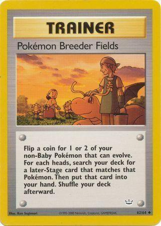 62, Neo Revelation Unlimited, Normal, Trainer, Uncommon Pokemon Breeder Fields (62/64) [Neo Revelation Unlimited] - Trading Card World