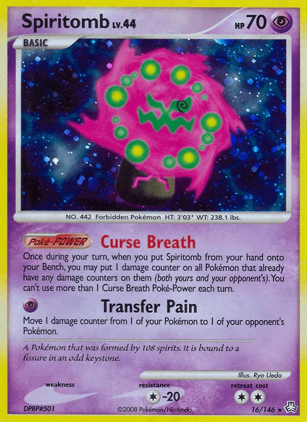 16, Colorless[-20], Diamond & Pearl: Legends Awakened, Holo Rare, Holofoil, Psychic, Reverse Holofoil Spiritomb (16/146) [Diamond & Pearl: Legends Awakened] - Trading Card World