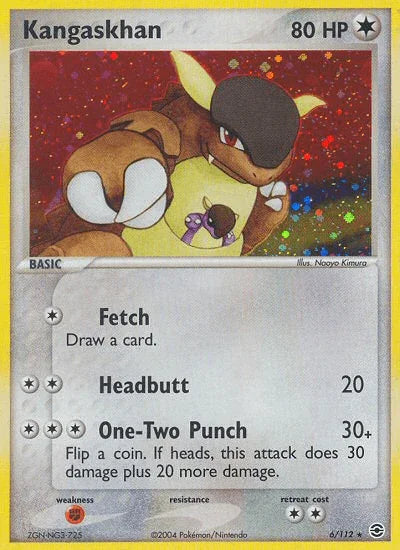 Colorless, EX: FireRed & LeafGreen, Fighting[×2], Holo Rare, Holofoil, Reverse Holofoil Kangaskhan (6/112) [EX: FireRed & LeafGreen] - Trading Card World