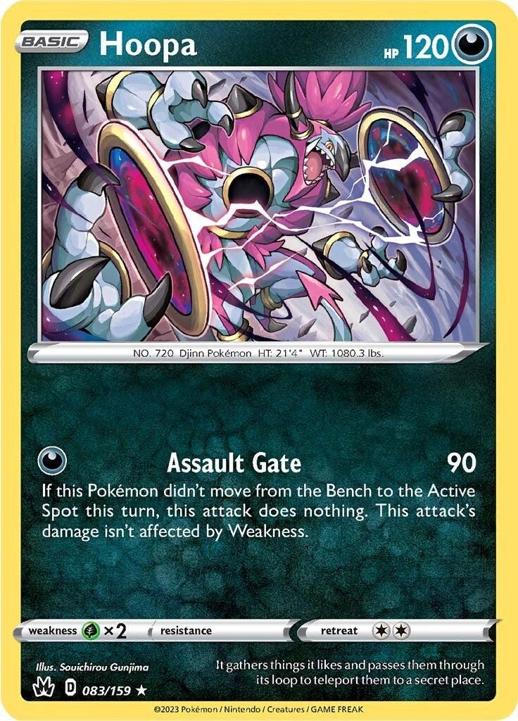 083, Darkness, Grass [x2], Holo Rare, Holofoil, Reverse Holofoil, Sword & Shield: Crown Zenith Hoopa (083/159) [Sword & Shield: Crown Zenith] - Trading Card World